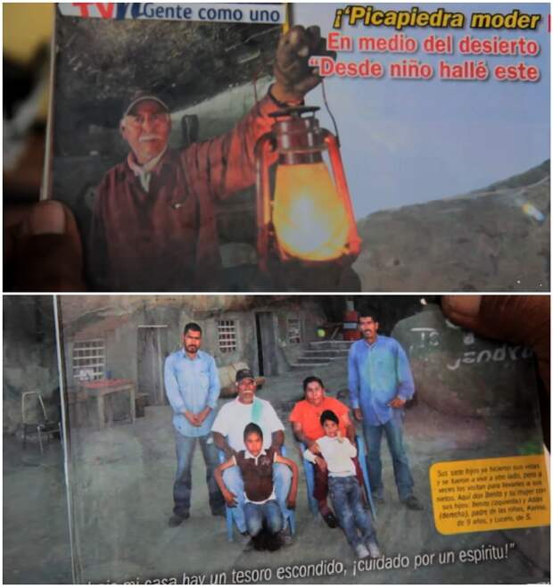 В 2013 г. семейство Эрнандес прославилось не только на всю страну (Бенито демонстрирует фото из журналов). © VANGUARDIA MX. 