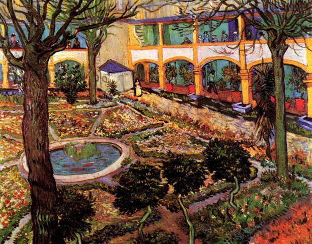 The Courtyard of the Hospital at Arles. Винсент Ван Гог (1853-1890)