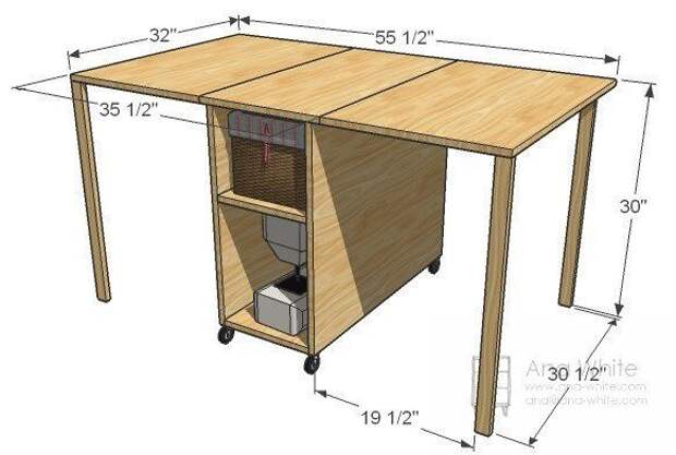 Как сделать стол для раскроя и шитья: рабочее место швеи 6