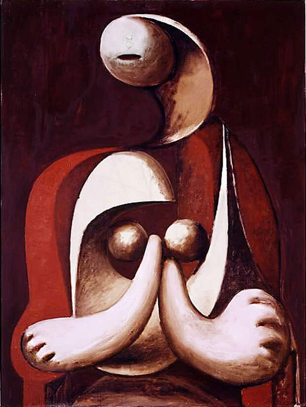 Пабло Пикассо «Женщина, сидящая в красном кресле». Художник Пикассо.  Биография. Описание картин
