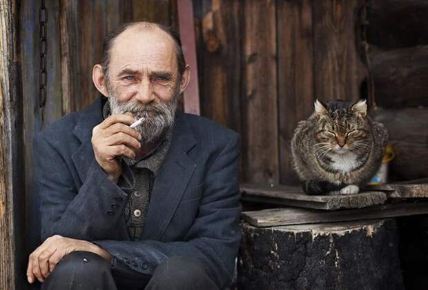 Трогательная история о двух стариках — человеке и коте, которые остались вдвоем