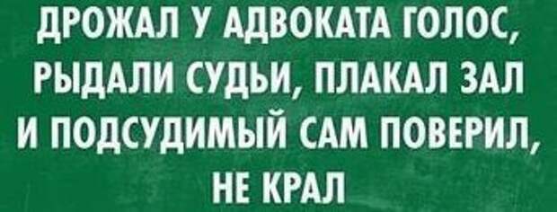 Дрожал у адвоката голос рыдали судьи плакал зал