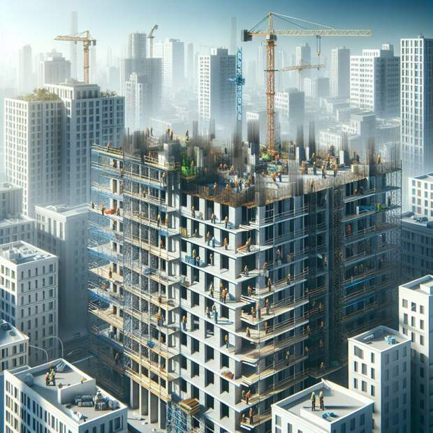 Рынок строительства многоквартирного жилья в РФ вырос год к году на 0,7%