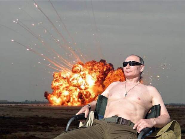Судя по этим фотожабам, у Путина выдались насыщенные деньки Трамп, навальный, прикол, путин, рыбалка, фотожаба, шойгу, юмор
