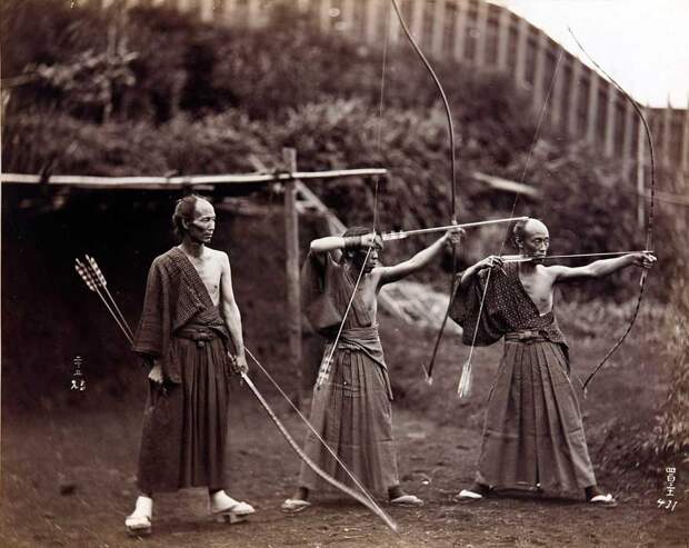 Японские лучники, 1860 год