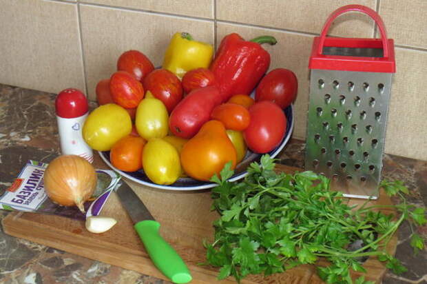 Овощи для помидорной тюри