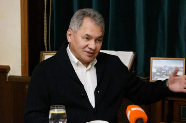 Сергей Шойгу во время интервью в московской Штаб-квартире РГО Сергей Шойгу во время интервью в московской Штаб-квартире РГО
