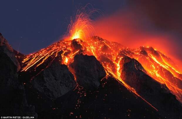 Ньирагонго, высота 3470 м, Демократическая республика Конго вулканы, действующие вулканы