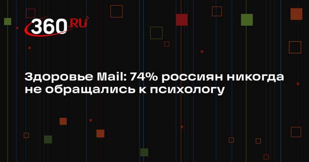 Здоровье Mail: 74% россиян никогда не обращались к психологу