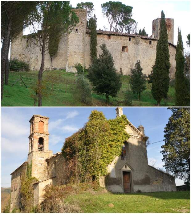 Замок был построен между IX и XI веками (Castello Di Reschio, Италия).