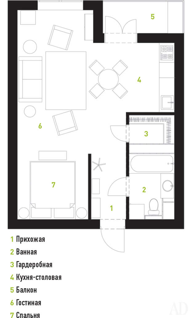 Квартира в Москве, 48 м²