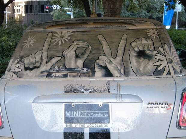 Рисунки на грязных автомобилях Dirty, art, car, авто, грязь, рисунки