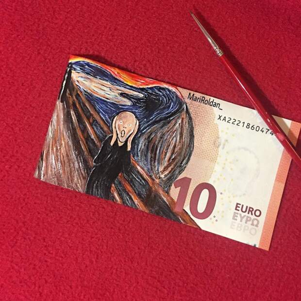 Картины на купюрах от испанской художницы