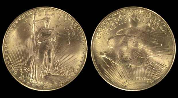 20 долларов с двойным орлом, 1933 год. \ Фото: coinnews.net.