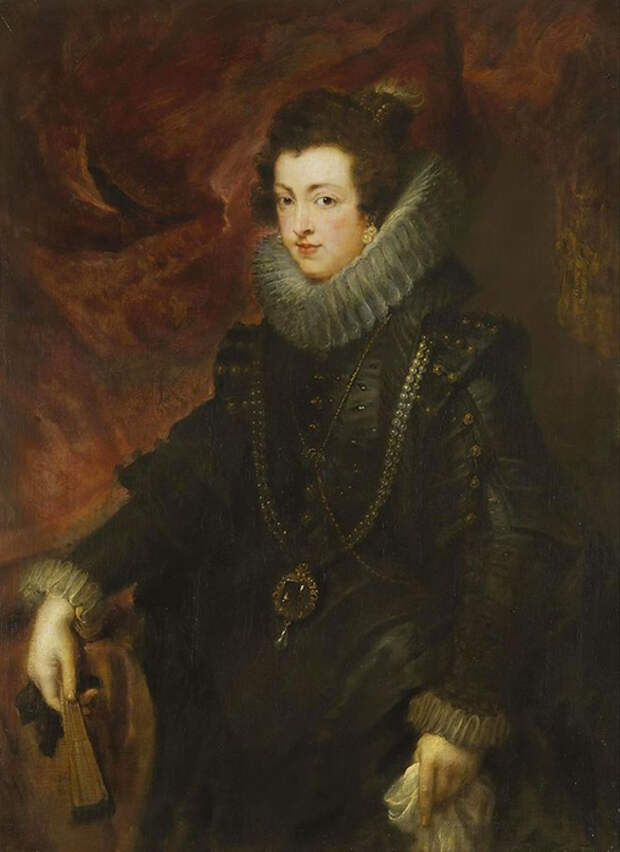 Портрет Елизаветы Бурбонской (1628-1616 гг.) работы Питера Пауля Рубенса с изображением Ла Перегрины. Портрет Елизаветы Бурбонской (1628-1616 гг.) работы Питера Пауля Рубенса с изображением Ла Перегрины.