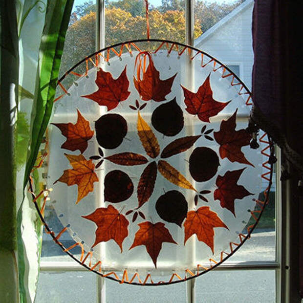 decorating with Fall leaves
