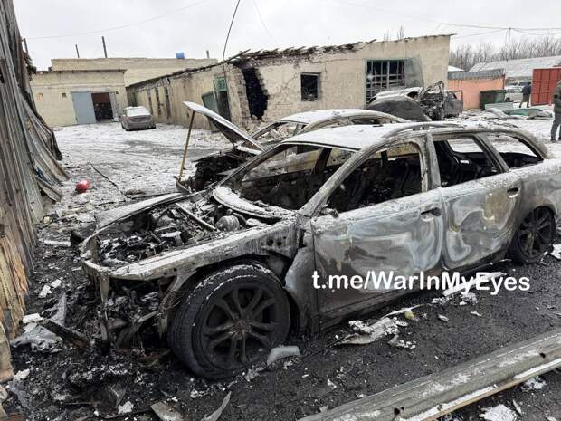 Последствия прилёта на сто , гвардейка