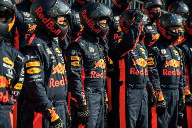All dressed up ready to get weightless Aston Martin Red Bull Racing’s mechanics pictured performing the Zero-G pitstop aboard an aircraft in Russia.