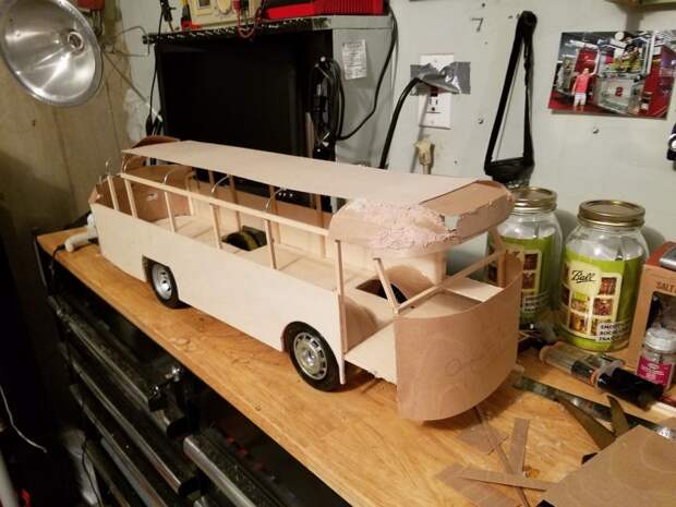 Модель автобуса ЛАЗ-697Е своими руками ЛАЗ, автобус, дерево, моделизм, модель, самоделка, своими руками, туристический автобус