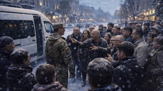В Одессе люди задержали сотрудника ТЦК, требуя освободить мобилизованного