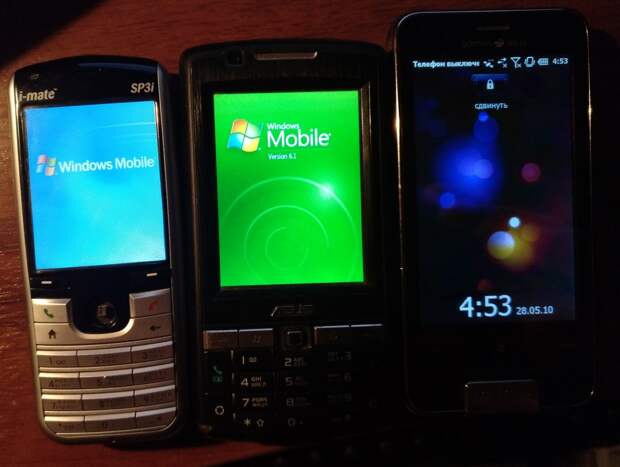 «Три девицы под окном» или вспоминаем как выглядели Windows Mobile 5, WM 6, WM 6.5