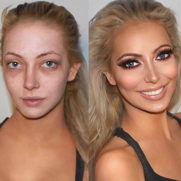 макияж до и после фото 5
