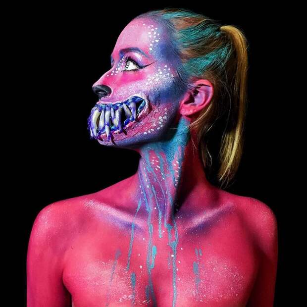 Австралийская художница создает на собственном теле фантастический боди-арт боди-арт, художница