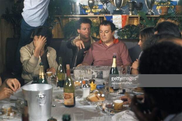 Клод Зиди и Колюш на съемочной площадке фильма "Инспектор-разиня", 1983 год  актеры, кино, роли, съемки