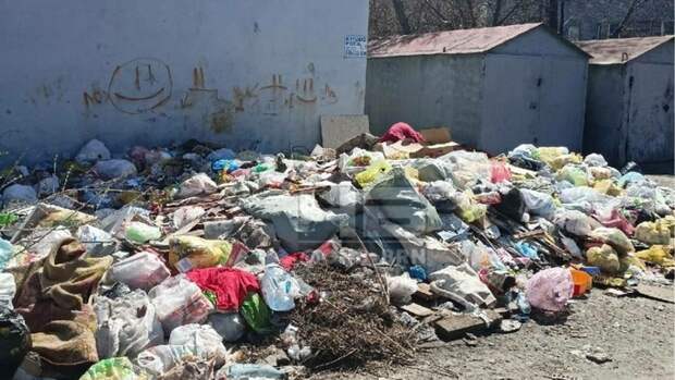 Барнаулец пожаловался на гору мусора рядом с жилым домом