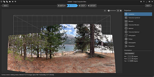 Create Panorama Image Composite Editor