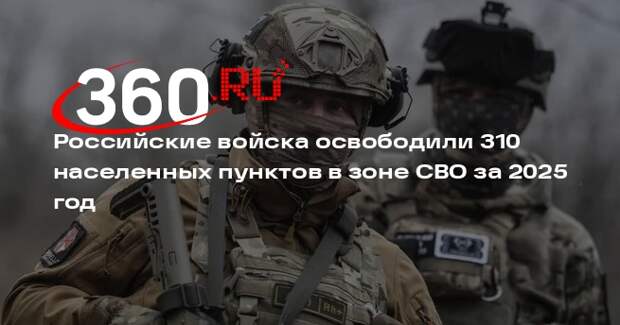 Российские войска освободили 310 населенных пунктов в зоне СВО за 2025 год