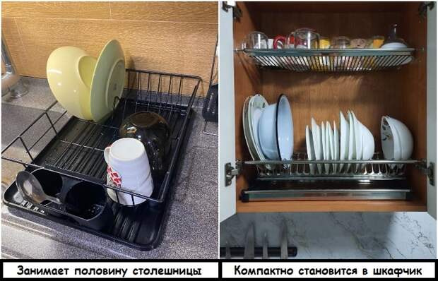 Сушилку лучше устанавливать в шкаф