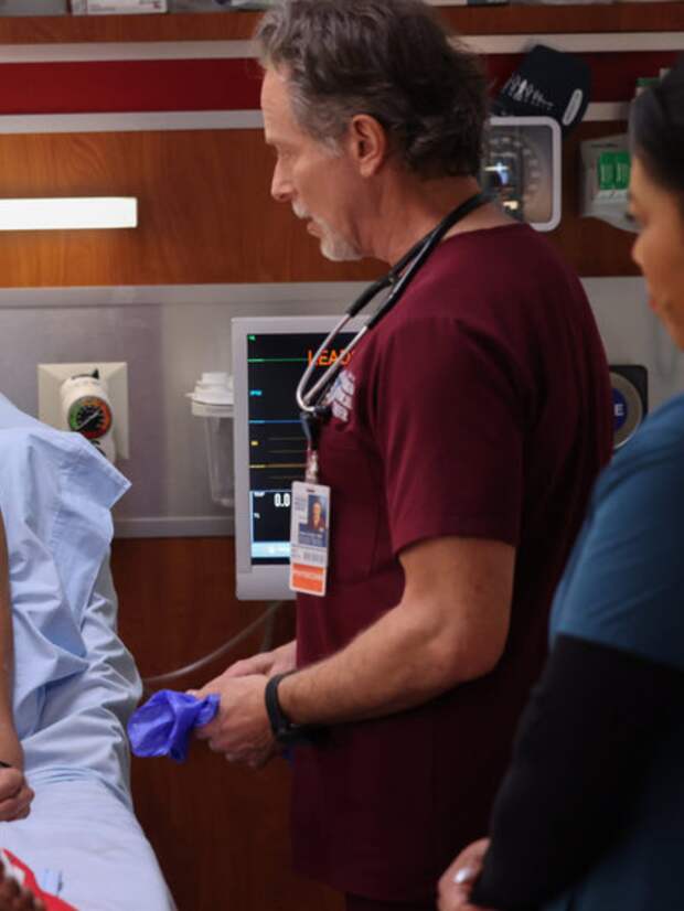 Archer and Trini meet some patients on Chicago Med Season 10 Episode 14