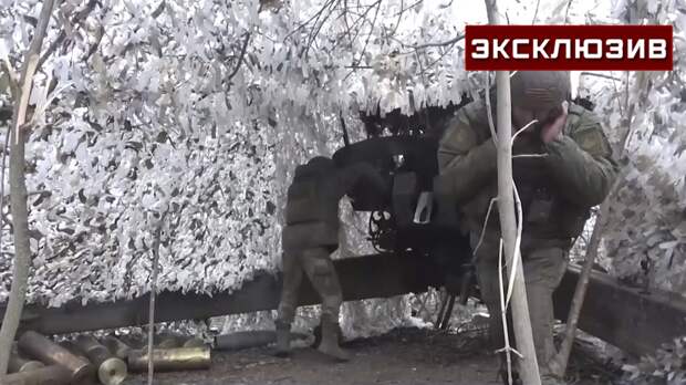 Расчет «Мсты-С» уничтожил склад боеприпасов и живую силу ВСУ под Красноармейском