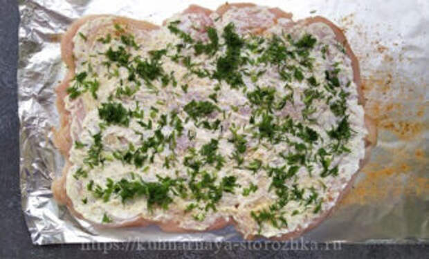 начинка для куриного рулета с зеленью фото