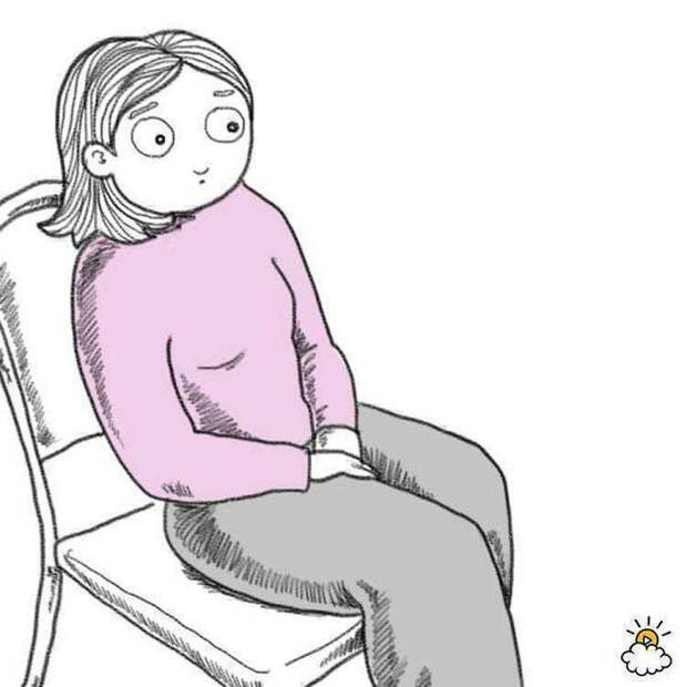 Неуверенный человек рисунок