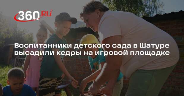 Воспитанники детского сада в Шатуре высадили кедры на игровой площадке