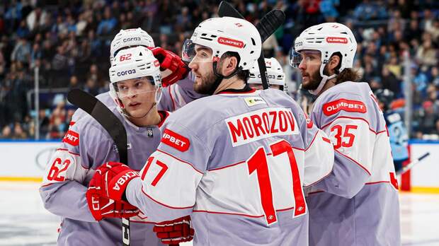 «Спартак» отыгрался с 0:2 и победил «Барыс» в матче КХЛ