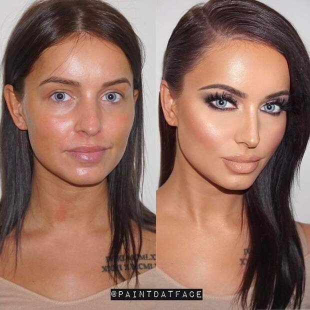 макияж до и после фото 8