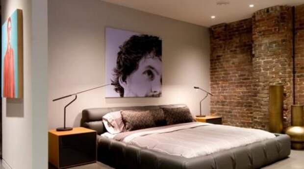 Кирпичная стена в спальне. Кирпичные стены в спальне – 50 восхитительных и уютных интерьеров