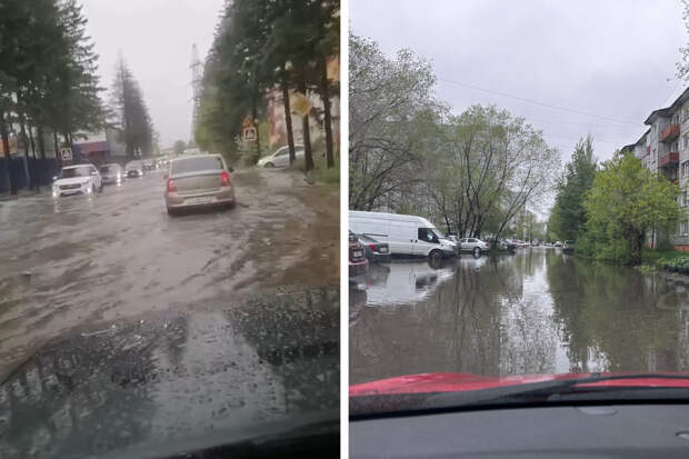 Омск утонул в воде после ливня: подборка эпичных царь-луж