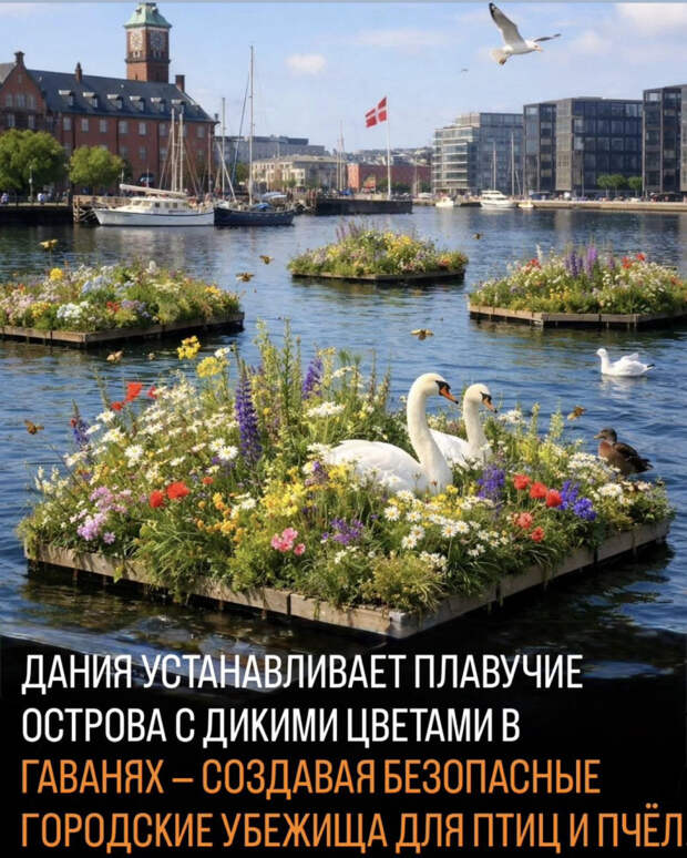 Разное>Плавучие острова с дикими цветами!