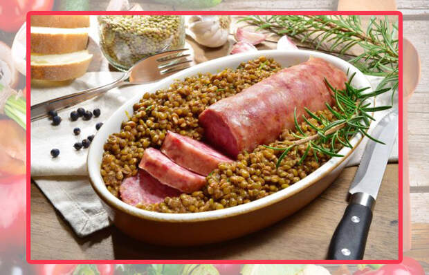 Cotechino con lenticchie.