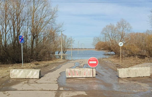 С 1 апреля в Борках закроют дорогу из-за подтопления