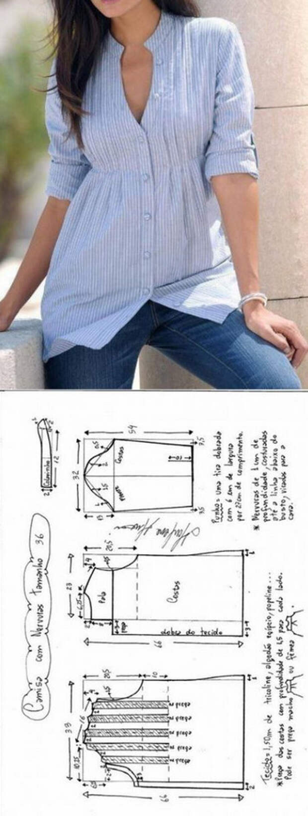 Как сшить рубашку женскую пошагово