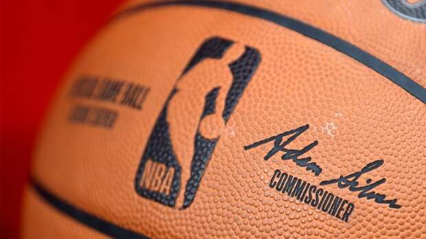 NBA logo on basketball