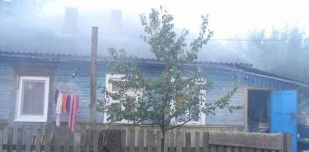 Пожар в бараке на улице Пушкина в Бобруйске.