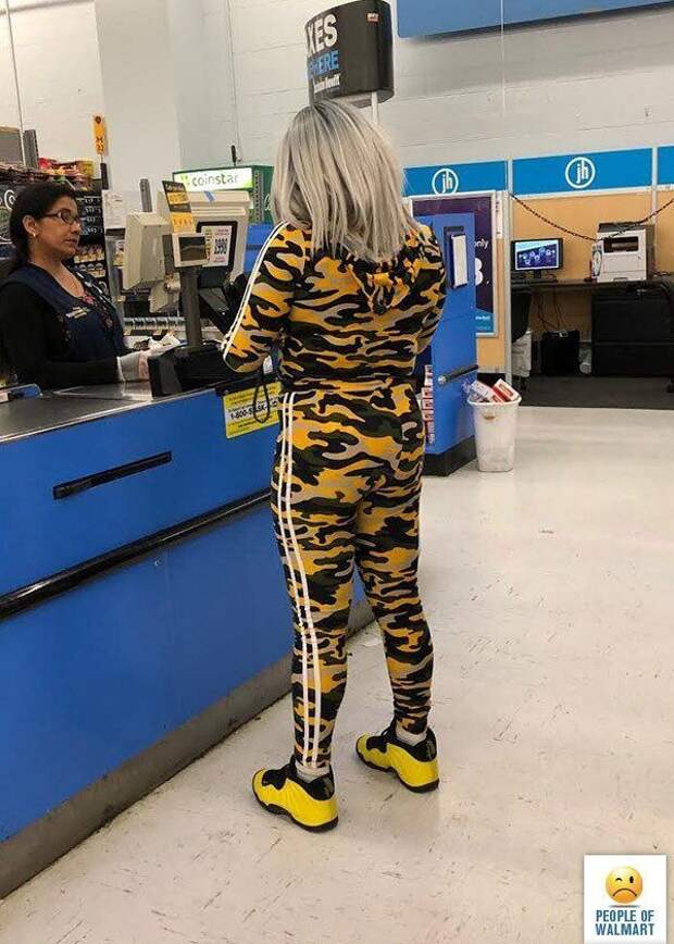 Таких и в России много walmart, америка, люди, магазин, мода, одежда, чудики, юмор