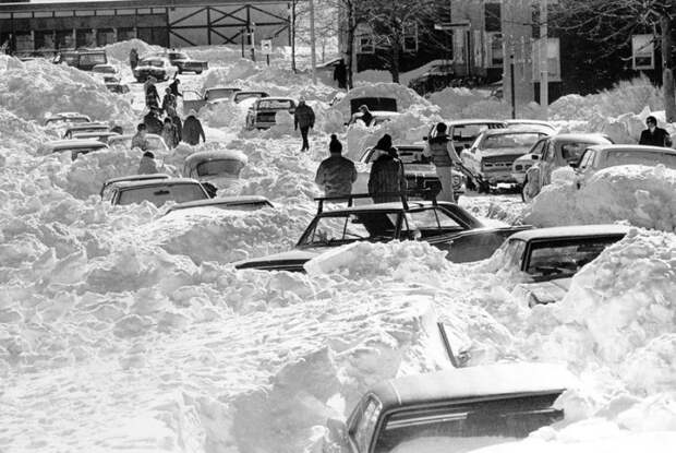 1982 год, Денвер зима, ретро фото, снег, снегопад, сша