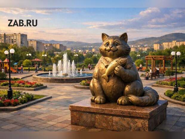 В Чите потратят 64 миллиона на два сквера — один обещают украсить скульптурой кота